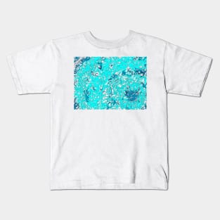 Turquoise, blue, Supernova Mandala Kids T-Shirt
